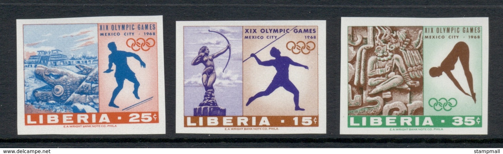 Liberia 1968 Summer Olympics Mexico City IMPERF MUH - Liberia