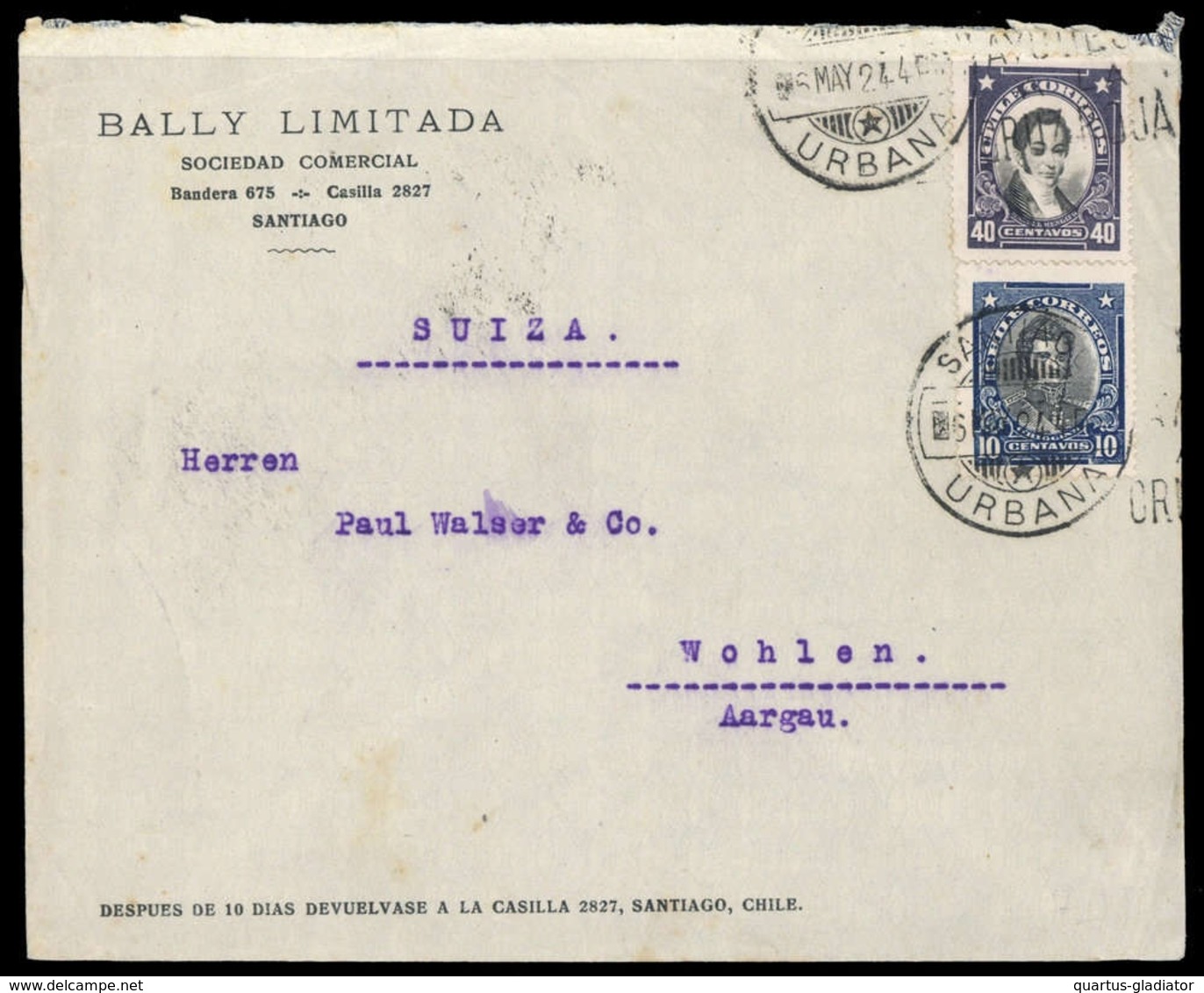 1915, Chile, 127, 122, Brief - Chile