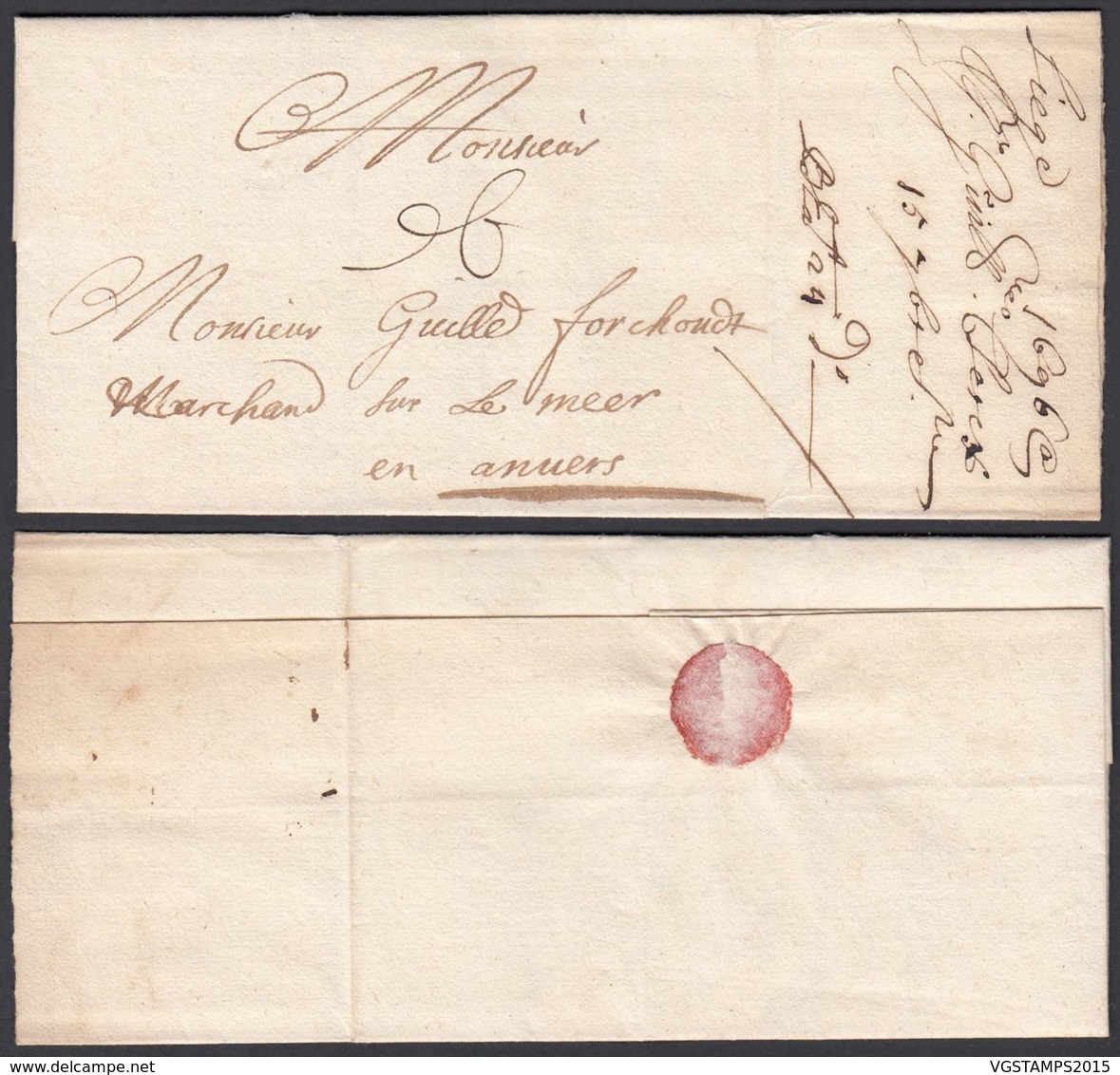 BELGIQUE 1696 DE LIEGE VERS ANVERS TB (VG) DC-2182 - 1621-1713 (Países Bajos Españoles)