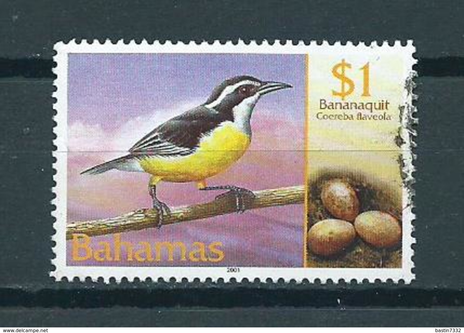 2001 Bahamas Birds,oiseaux,vögel $1 Used/gebruikt/oblitere - Bahama's (1973-...)