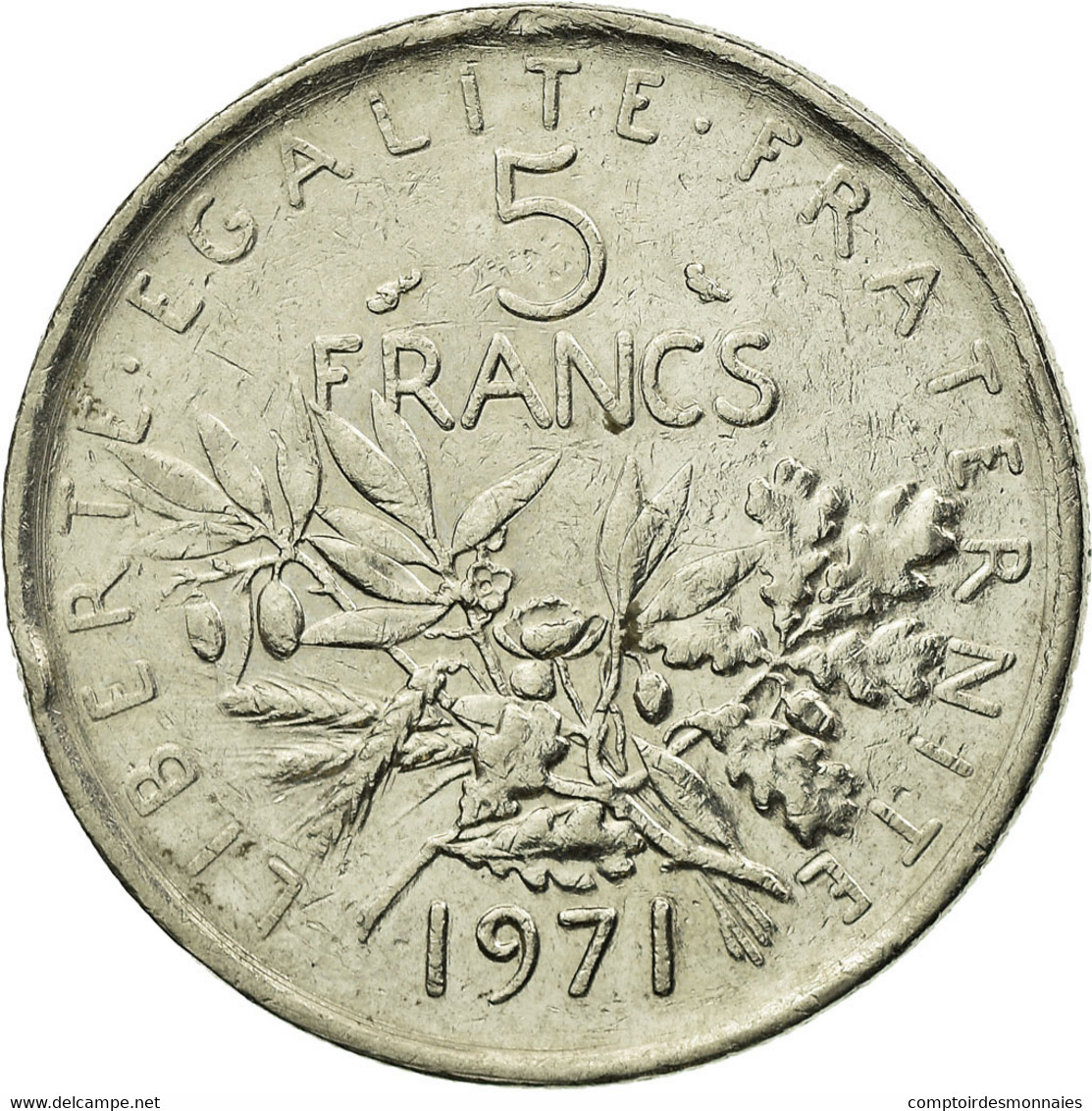 Monnaie, France, Semeuse, 5 Francs, 1971, Paris, TB+, Nickel Clad Copper-Nickel - Autres & Non Classés