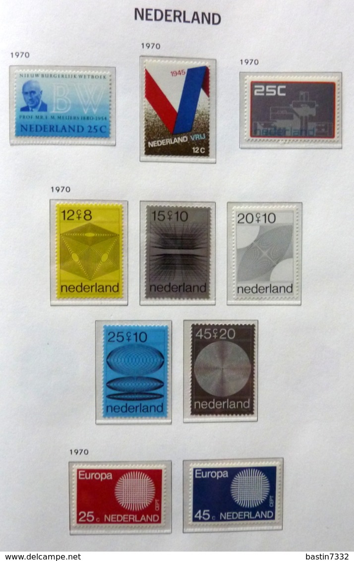 Netherlands collection 1872-1982 in 2 Davo albums including M/Sheets