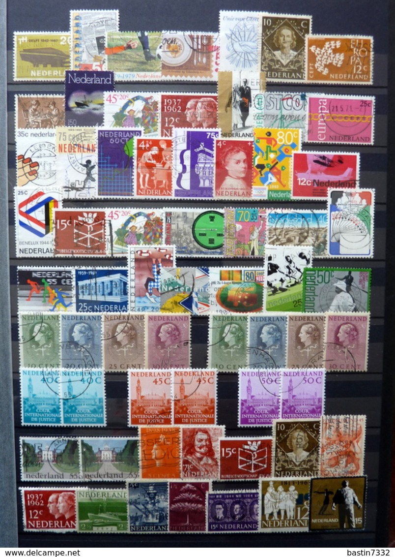 Netherlands/Pays-Bas stock/collection in 3 stockbooks used/gebruikt/oblitere