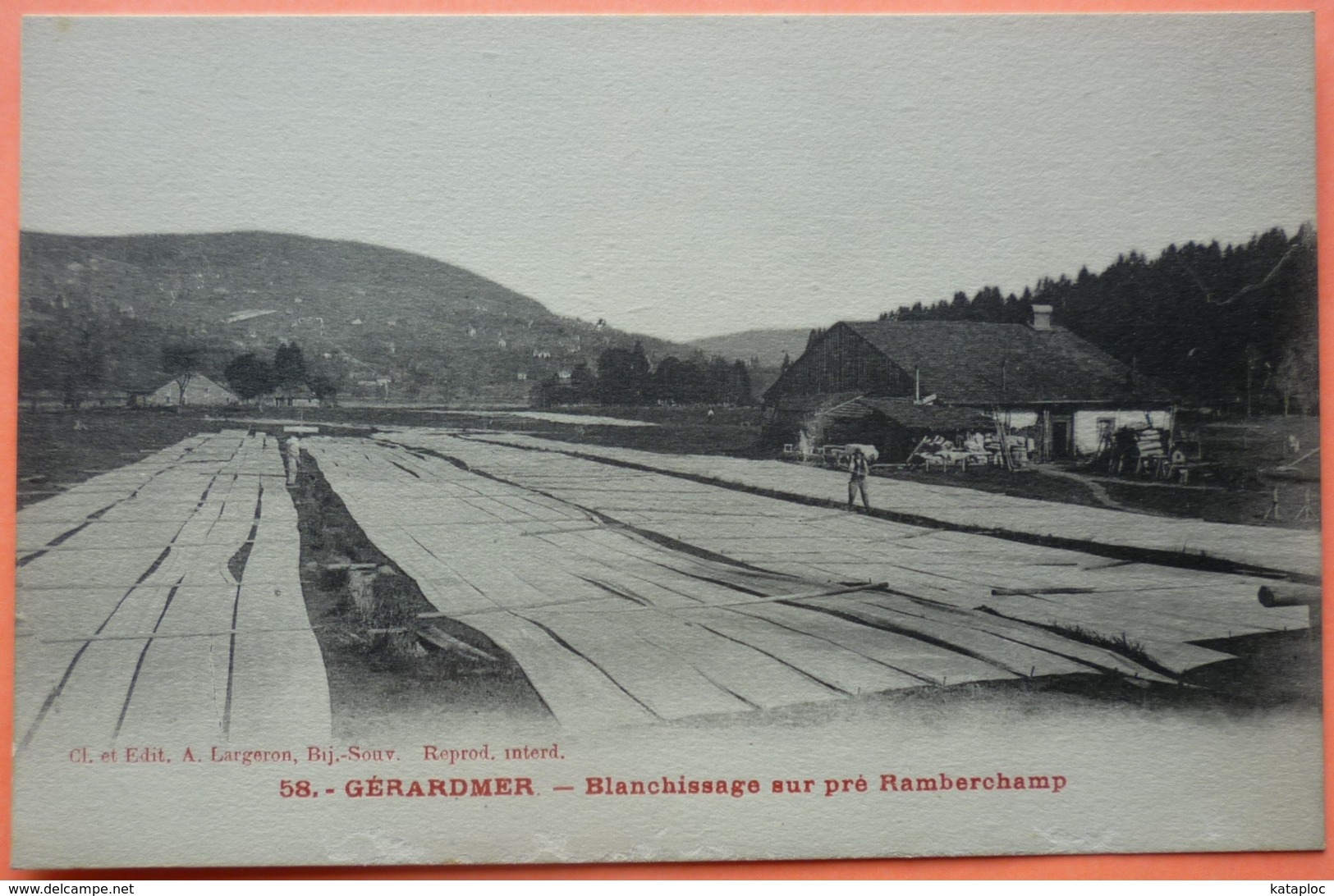 CARTE GERARDMER - 88 - BLANCHISSAGE SUR PRE RAMBERCHAMP -SCAN RECTO/VERSO-10 - Gerardmer