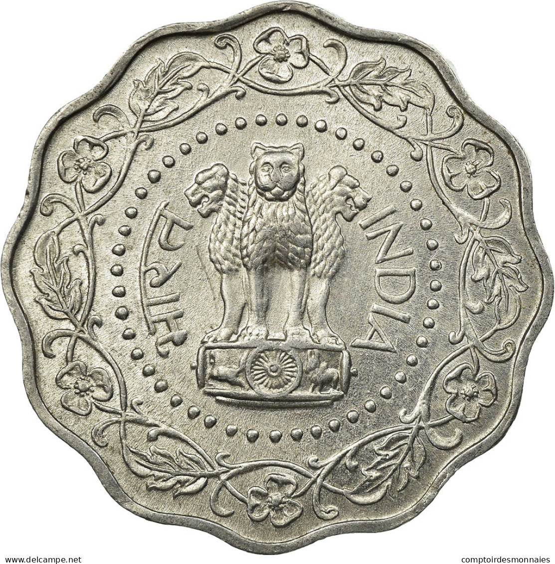 Monnaie, INDIA-REPUBLIC, 10 Paise, 1975, TTB, Aluminium, KM:27.1 - Inde