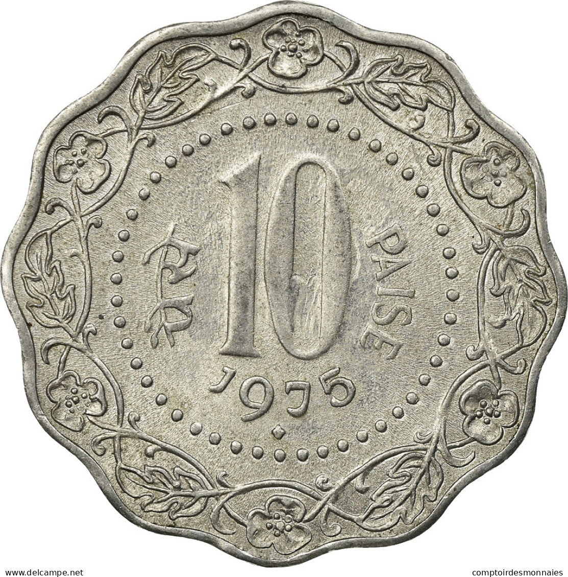 Monnaie, INDIA-REPUBLIC, 10 Paise, 1975, TTB, Aluminium, KM:27.1 - Inde