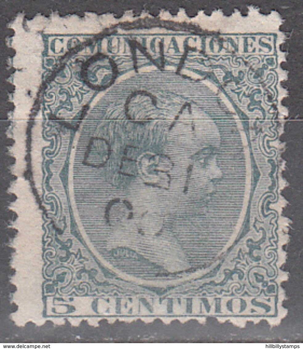 SPAIN     SCOTT NO. 258    USED      YEAR  1889 - Usati