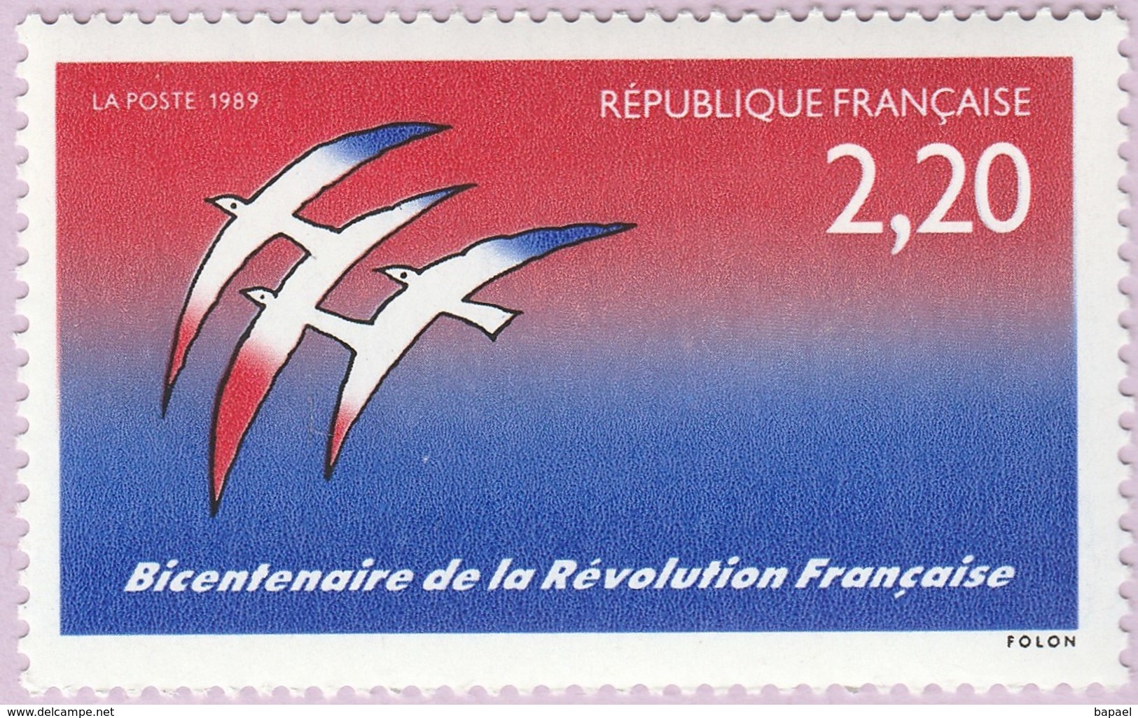 N° Yvert & Tellier 2560 - Timbre De France (Année 1989) - MNH - Bicentenaire Révolution - Logitype De J.M. Folon - Neufs