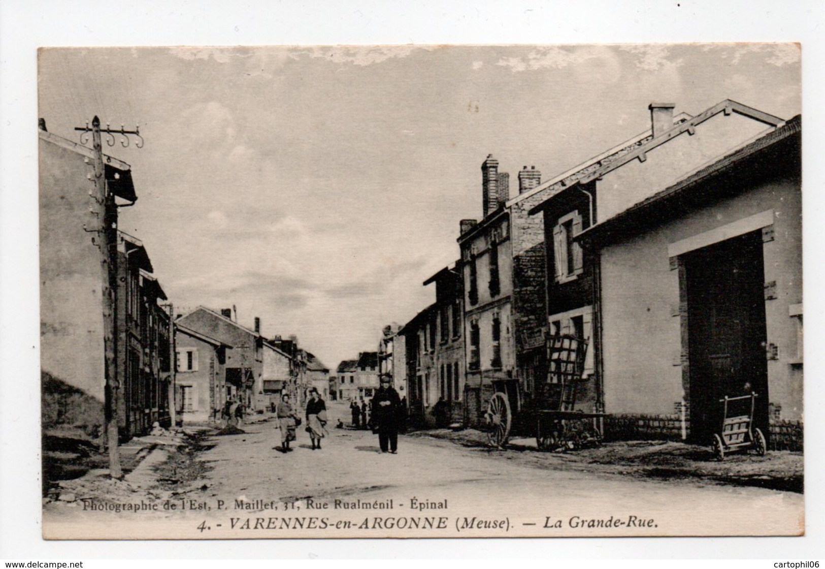 - CPA VARENNES-EN-ARGONNE (55) - La Grande-Rue - Photo P. Maillet N° 4 - - Autres & Non Classés