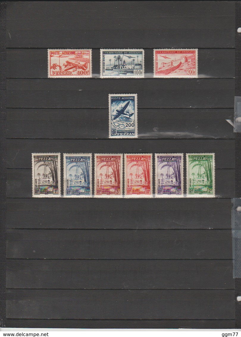 10 TIMBRES FEZZAN NEUFS** & * DE 1948-1950-1951  Cote : 55,60 € - Autres - Afrique