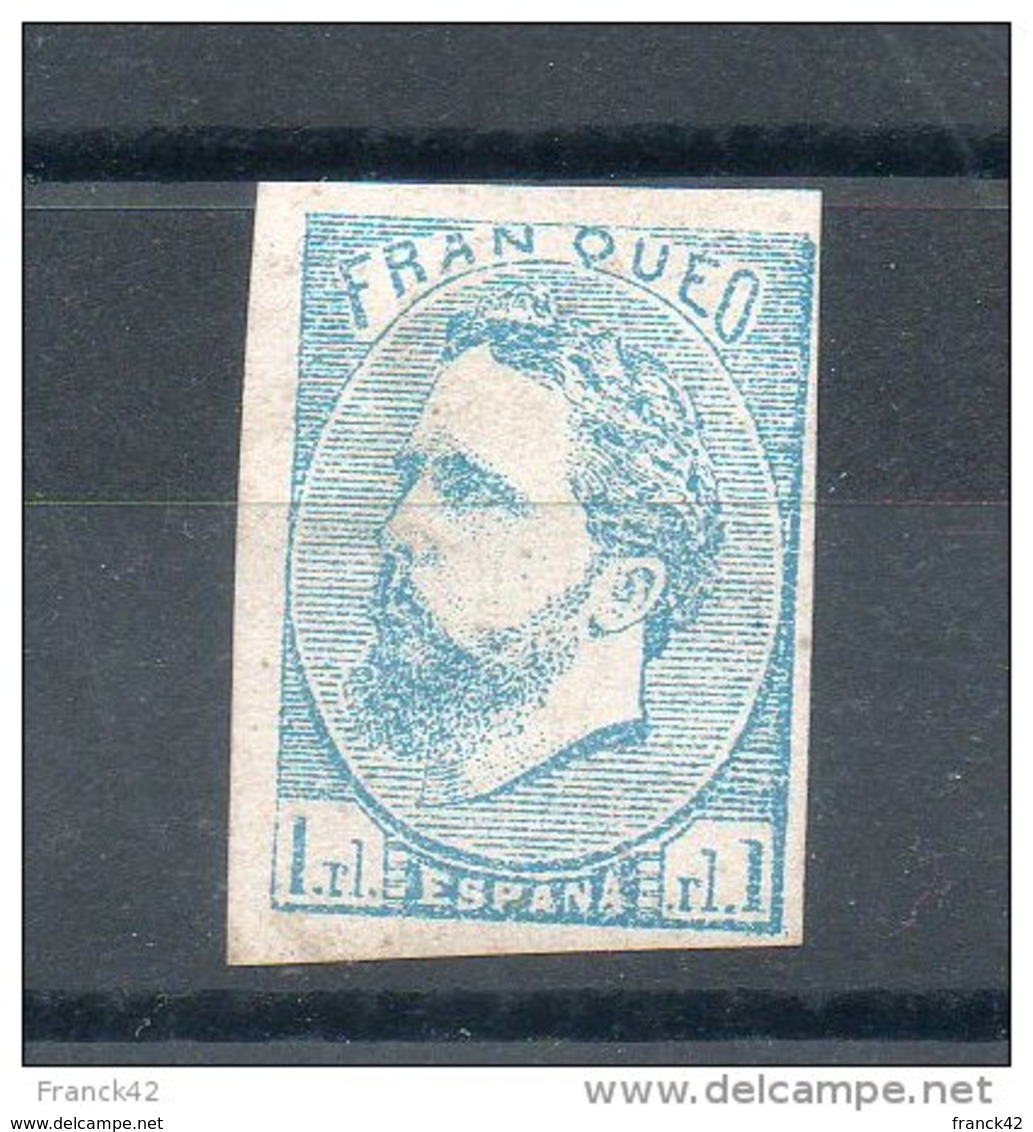 Basques Et Navarre. 1 R. Bleu. Aminci; Moins De 4% De La Cote - Carlistes