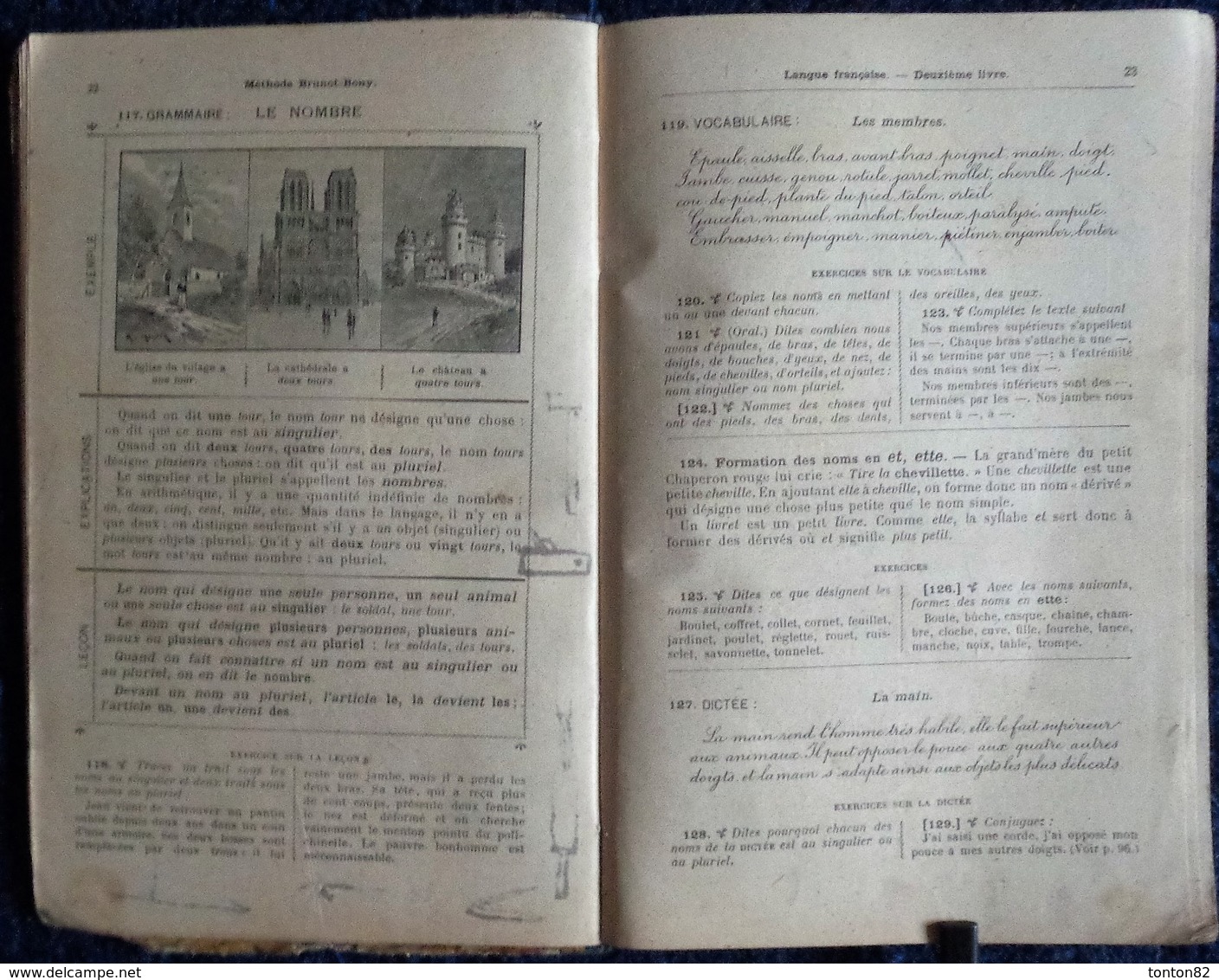 Brunot et Bony - Méthode de Langue Française - Deuxième Livre - Librairie Armand Colin - ( 1920 ) .