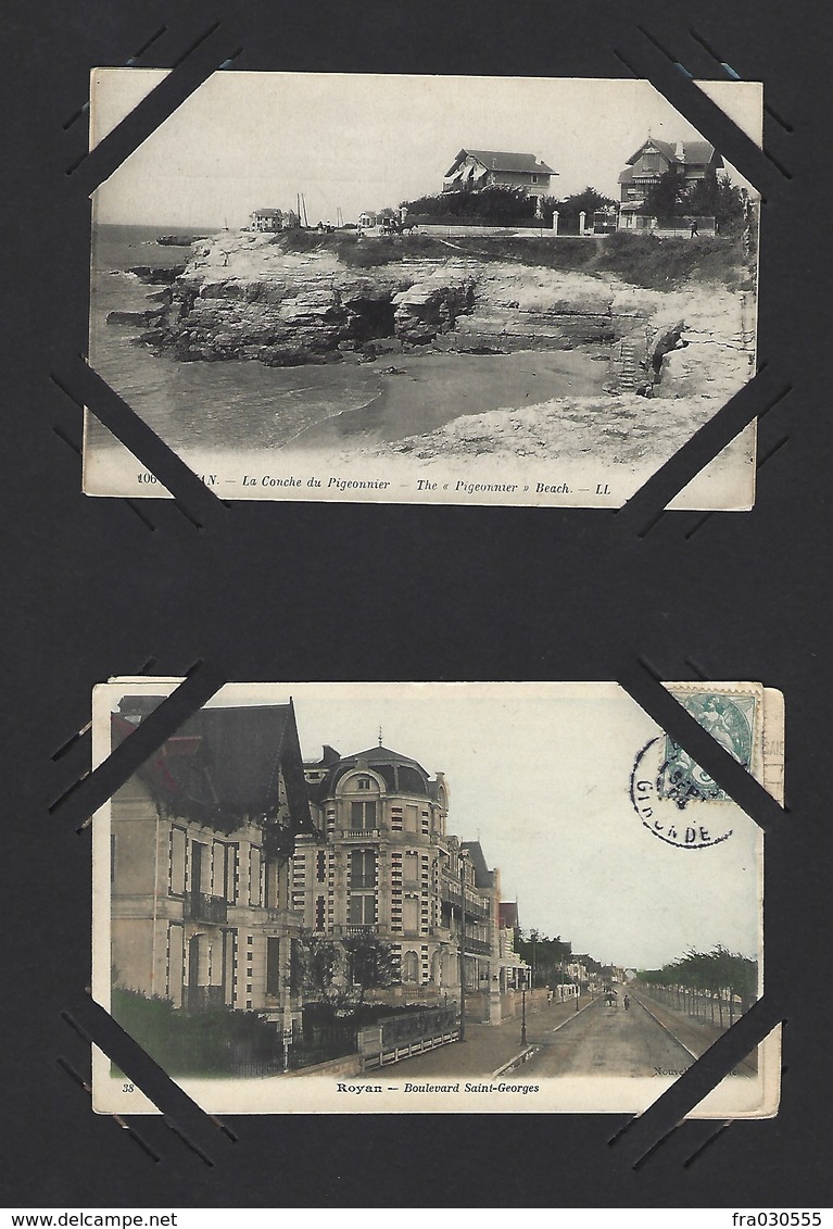 VIEIL ALBUM rempli de 200 CARTES POSTALES ANCIENNES de FRANCE