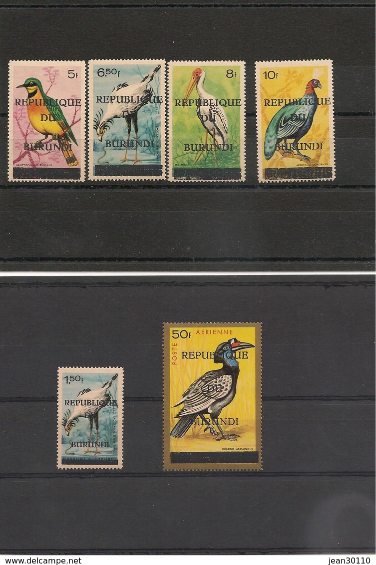 BURUNDI Oiseaux** Année 1968  Côte : 13,50 € - Neufs