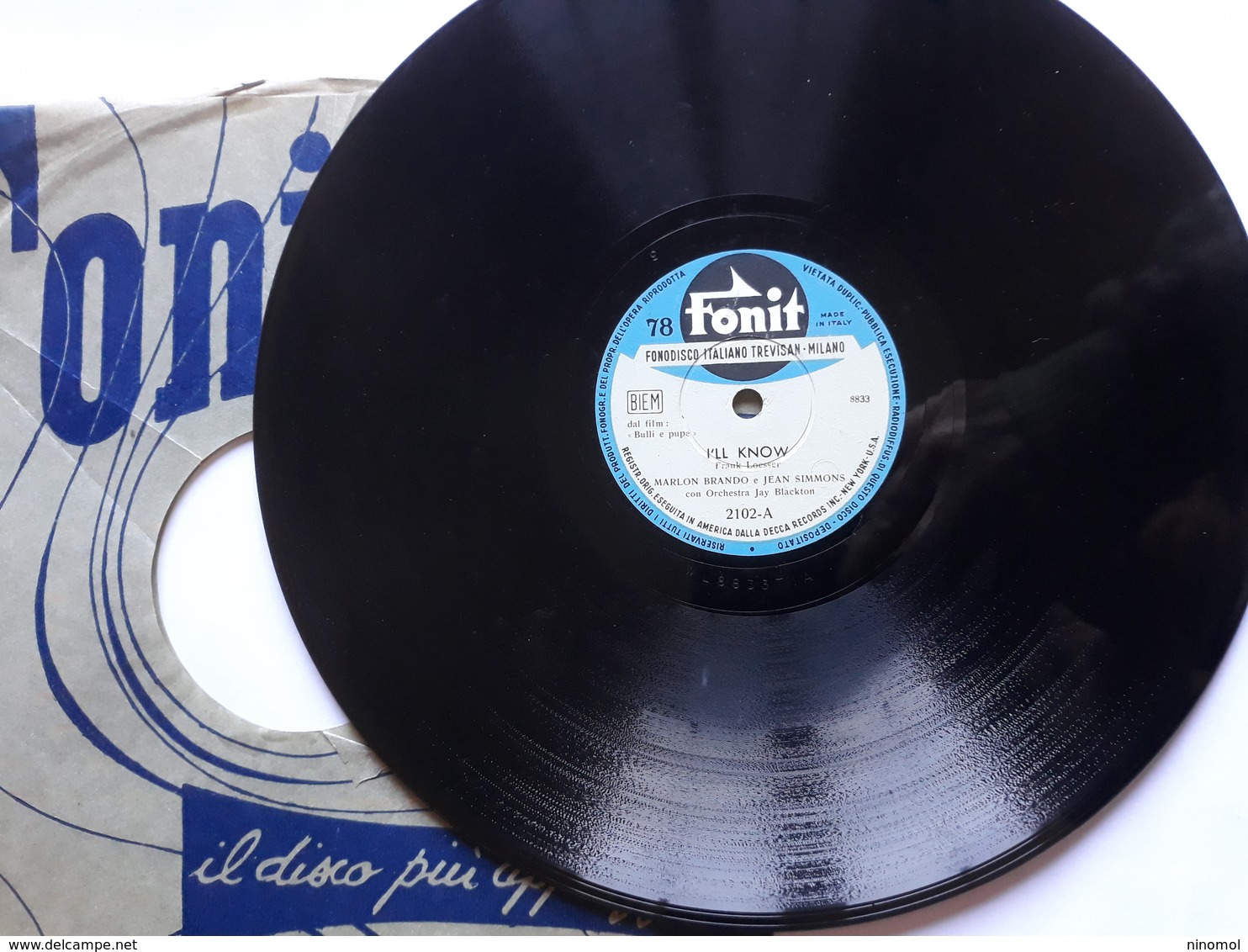 Fonit - Anni '50.  Serie  2102 . Marlon Brando  E  Jean Simmons - 78 Rpm - Gramophone Records