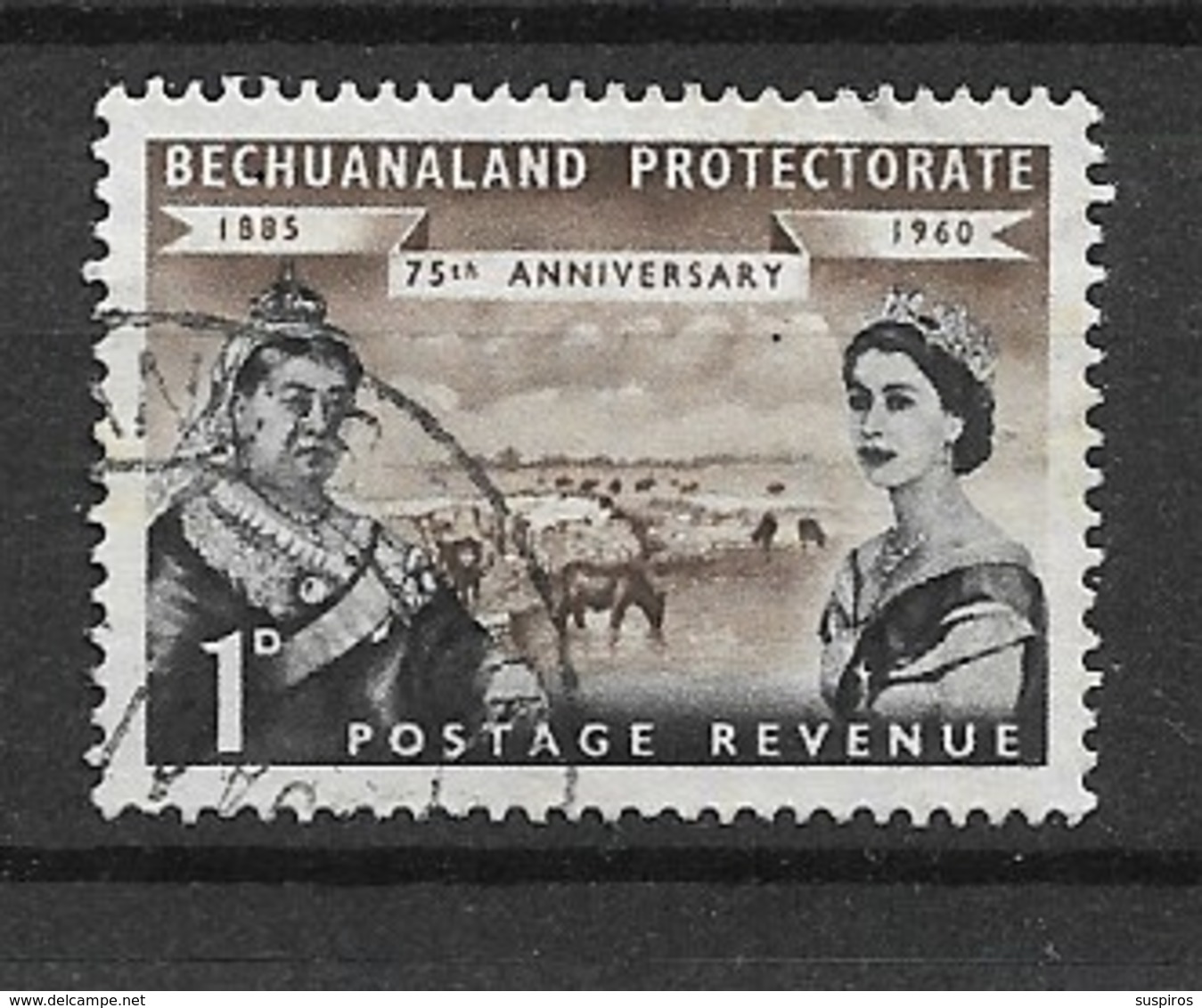 BECHUANALAND  1960 The 75th Anniversary Of Bechuanaland Protectorate USED - 1885-1964 Bechuanaland Protectorate