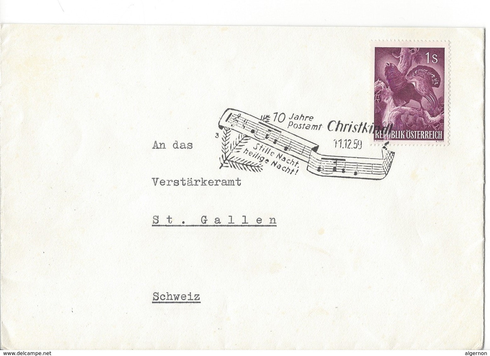 21550 - Christkindl 1959 Lettre  Pour St.Gallen 11.12.1958 - Noël