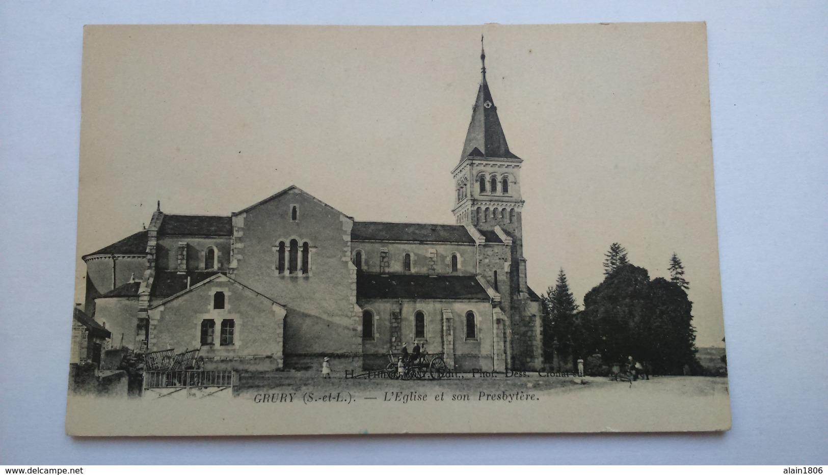 Carte Postale ( N9 ) Ancienne De Grury , L église Et Son Presbytére - Autres & Non Classés