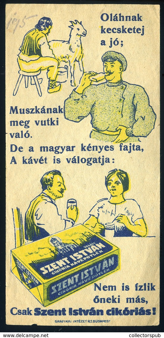 SZÁMOLÓ CÉDULA 1910-20. Cca. Régi Reklám Grafika , "oláhnak A Kecske Tej, "muszkának Meg Vutki"  /  Vintage Adv. Graphic - Ohne Zuordnung