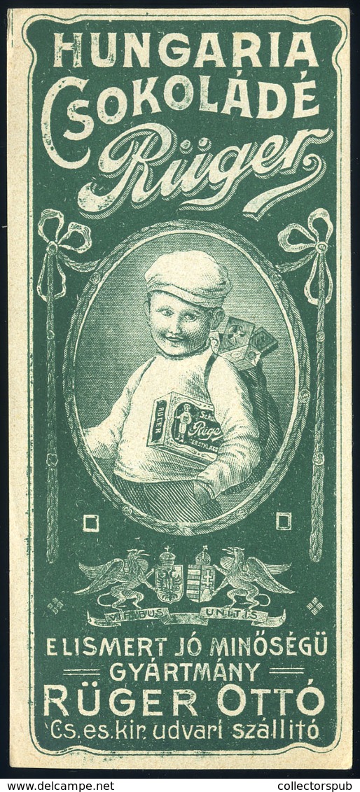 SZÁMOLÓ CÉDULA 1910-20. Cca. Régi Reklám Grafika , Hungária Csokoládé  /  Vintage Adv. Graphics BAR TAB Ca 1910-20 Hungá - Zonder Classificatie