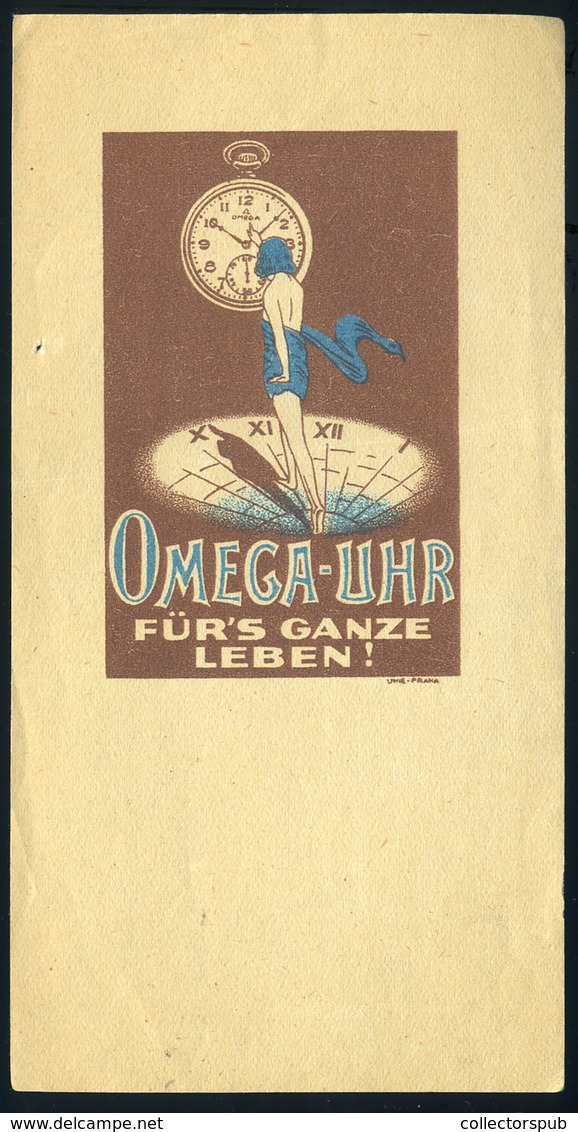 SZÁMOLÓ CÉDULA 1910-20. Cca. Régi Reklám Grafika , óra,  Omega - Uhr  /  Vintage Adv. Graphics BAR TAB Ca 1910-20 Watch - Sin Clasificación