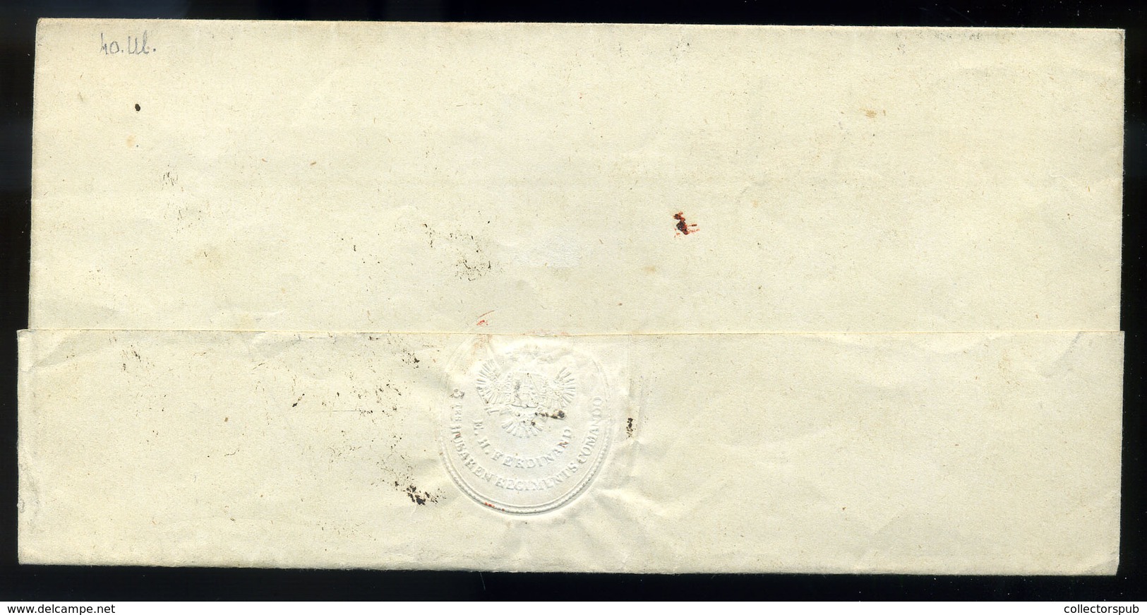 SÁROSPATAK 1847. Dekoratív Katonai Hivatalos Boríték Lőcsére Küldve, 3. Hussarregiments Commando Szárazpecséttel - ...-1867 Prephilately