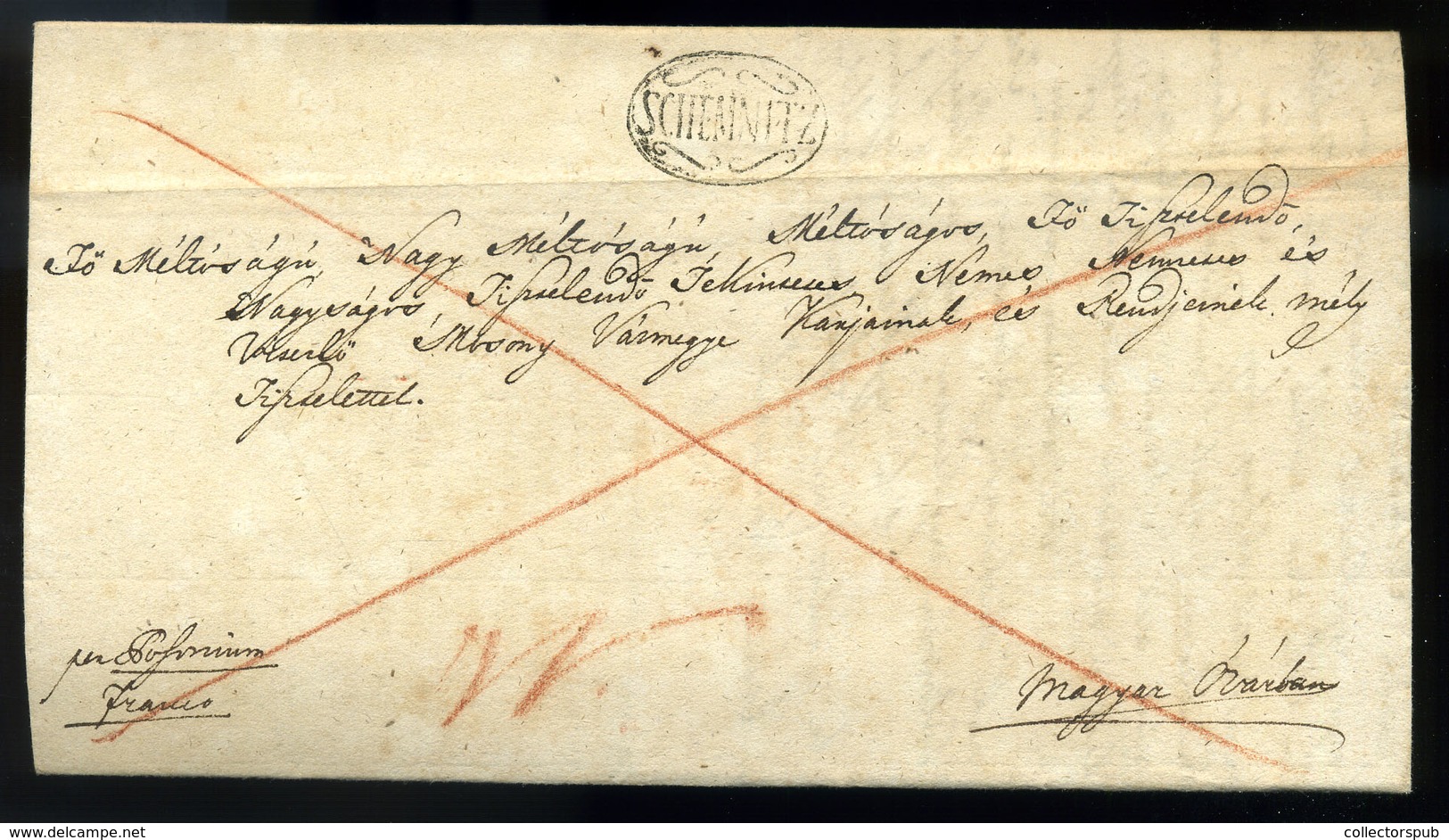 SELMECBÁNYA 1828. Érdekes Tartalmú " A Magyar Nyelv " érdekében Magyaróvárra Küldve - ...-1867 Prephilately