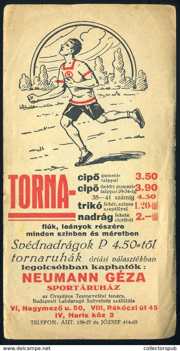 SZÁMOLÓ CÉDULA  Régi Reklám Grafika , Sport, Torna  /  Vintage Adv. Graphics BAR TAB Sport, Gymnastics - Zonder Classificatie