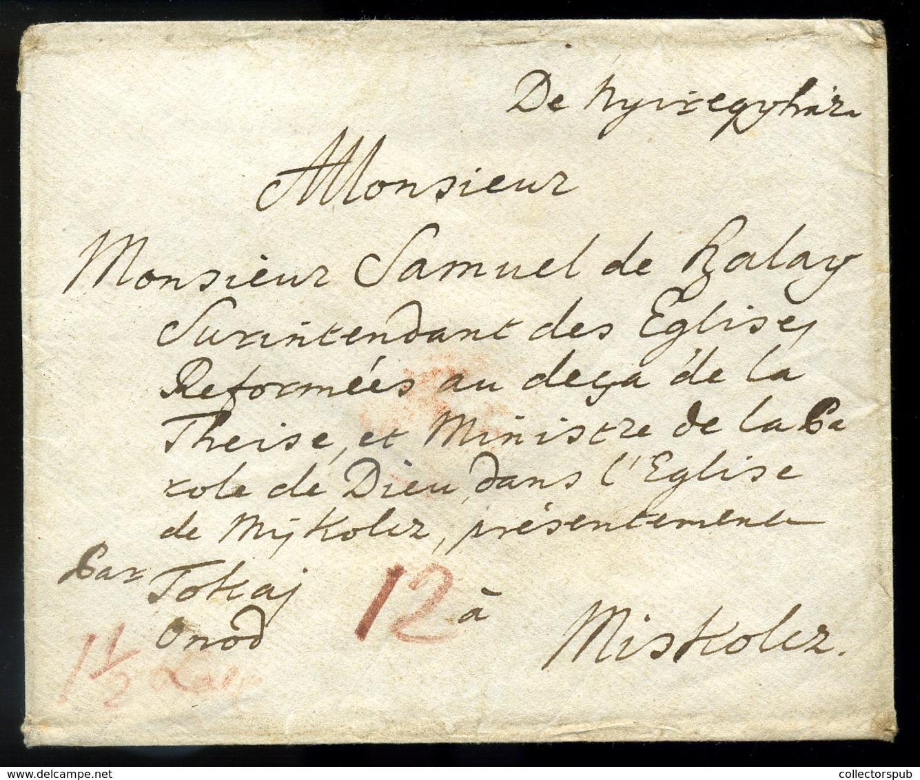 NYÍREGYHÁZA 1786. Portós Levél, Kézírásos Helymegjelöléssel Miskolcra Küldve - ...-1867 Prephilately