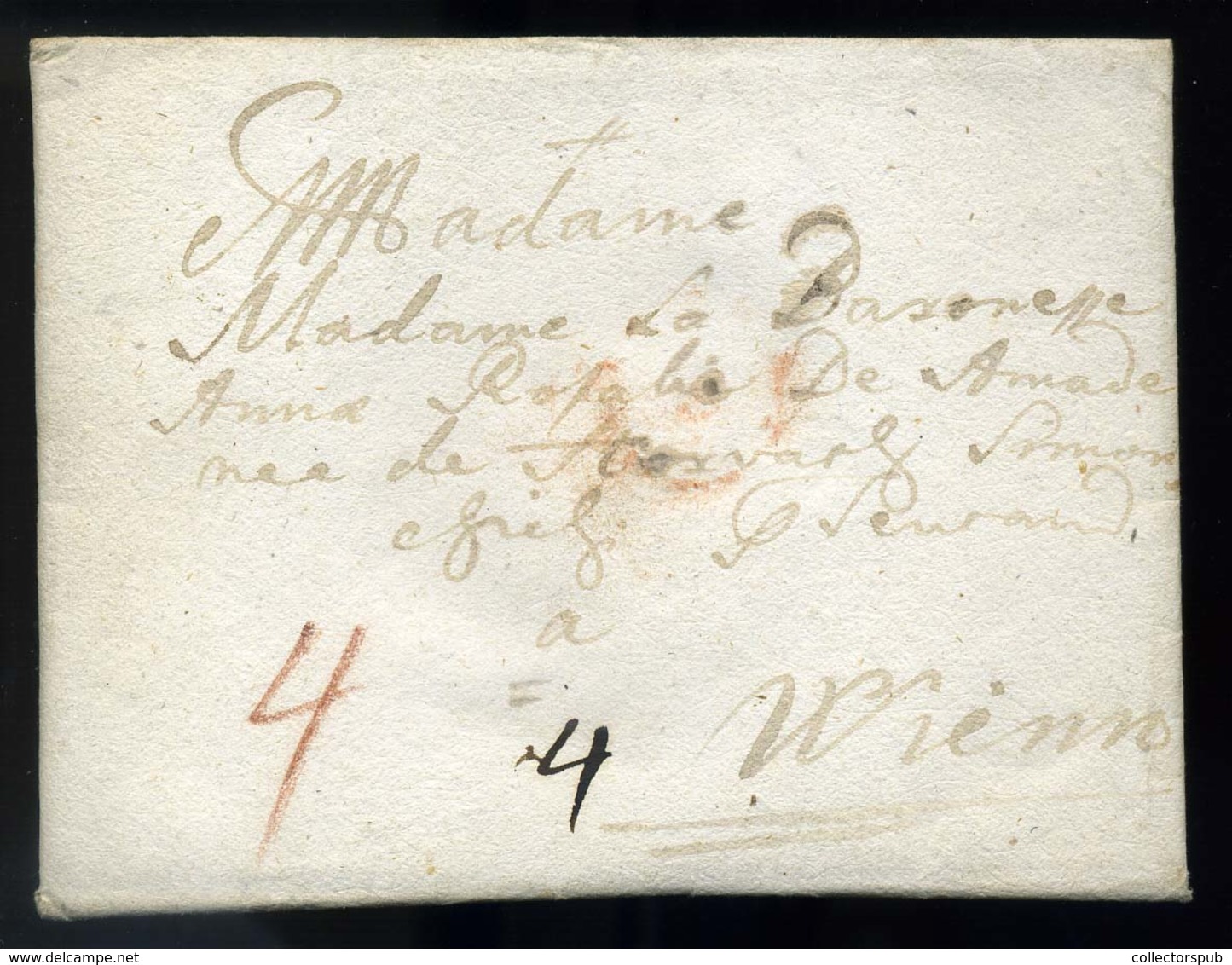 NAGYSZOMBAT 1752. Portós Levél, Tartalommal , Kézírásos Helymegjelöléssel Bécsbe Küldve. Báró Amade Család! - ...-1867 Prephilately