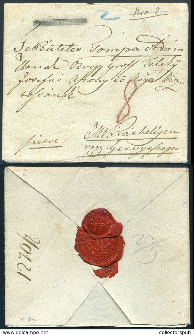 CSÍKMARTONFALVA 1830. Szép Portós Levél , érdekes Tartalommal , Ritka Jó Minőségű, Negatív Bélyegzéssel Marosvásárhelyre - ...-1867 Prephilately