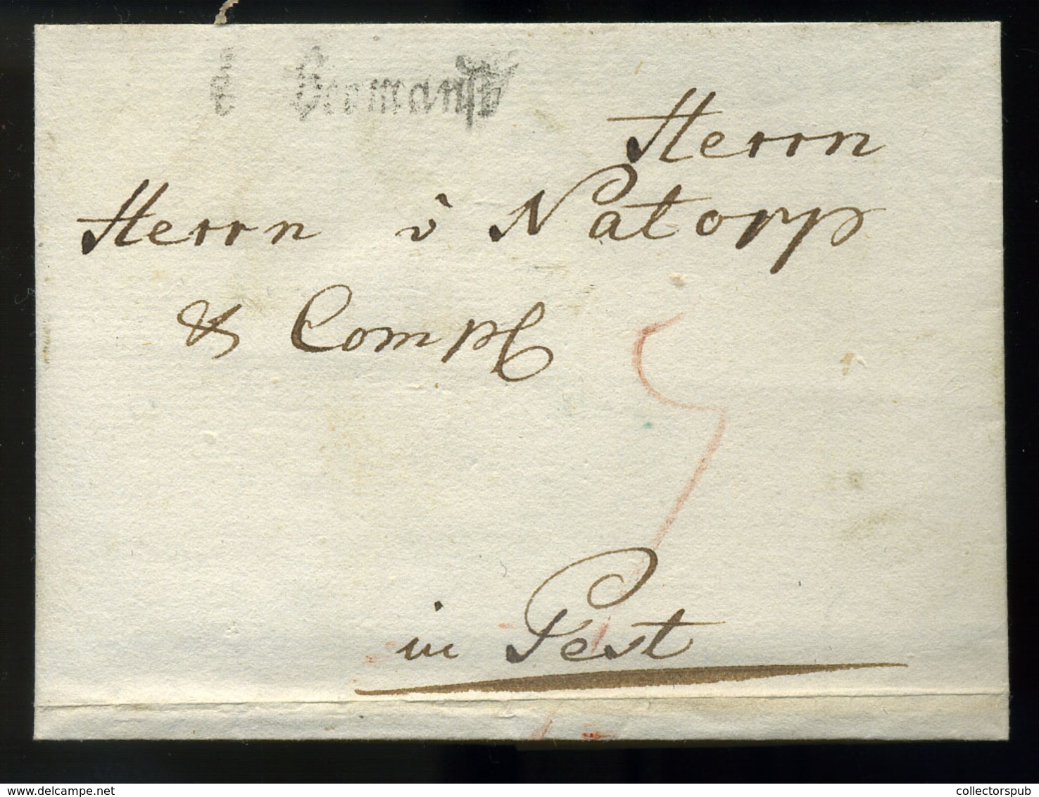 NAGYSZEBEN 1787. Portós Levél Tartalommal "v Hermanst" Ritka Bélyegzéssel Pestre Küldve. (600p) - ...-1867 Prephilately