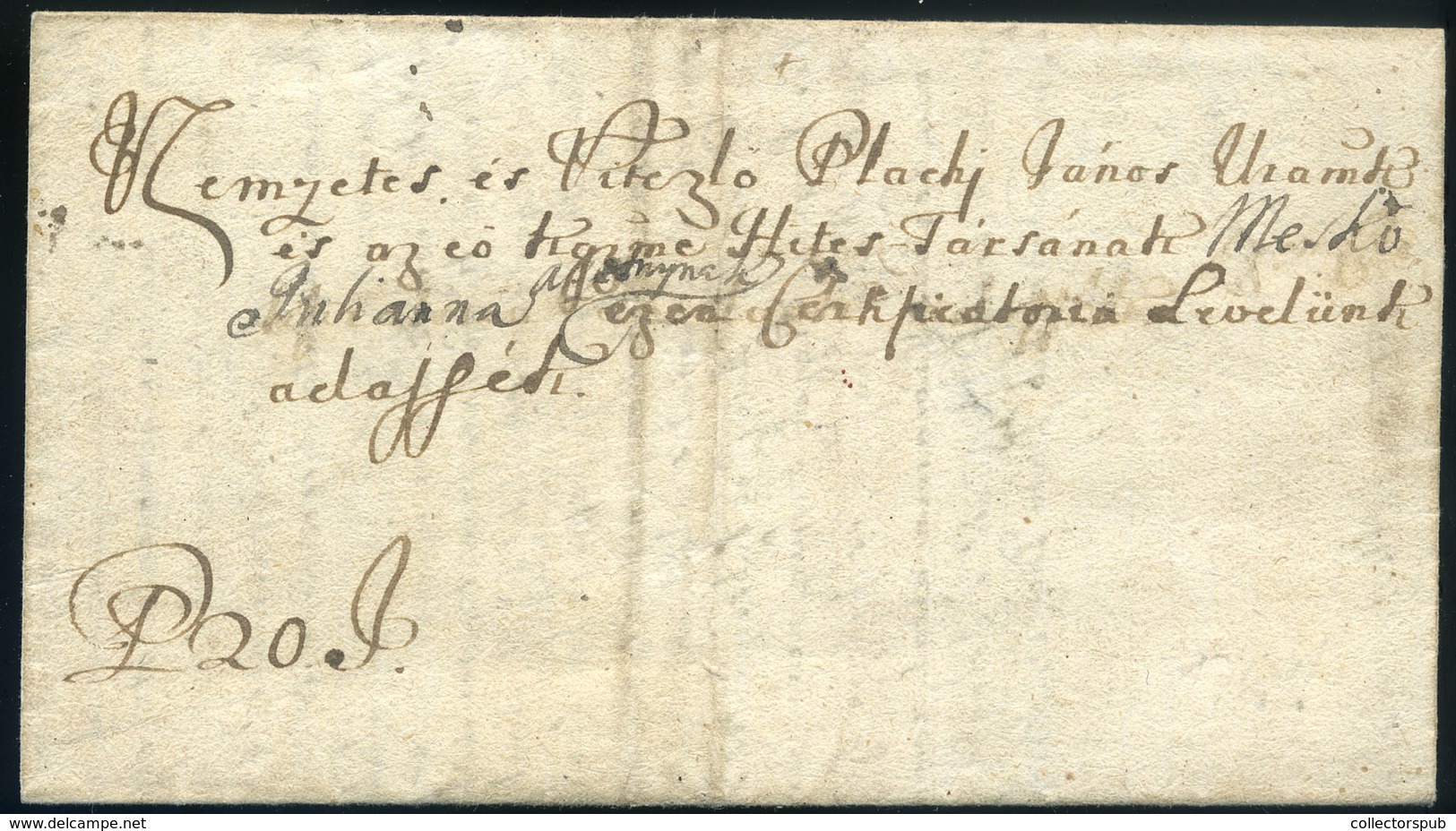 NÓGRÁD 1709. Dekoratv, Szép , Magyar Nyelvű Levél Mocsáry György által Aláírva - ...-1867 Prephilately