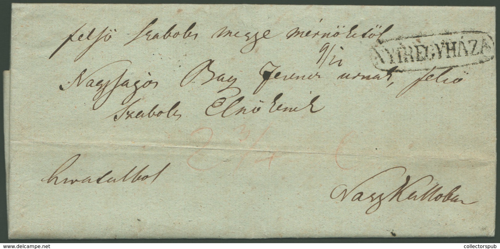 NYÍREGYHÁZA 1846. Blahunka József Vármegyei Mérnök érdekes Tartalmú Autográf Levele Nagykállóba Küldve - ...-1867 Prephilately