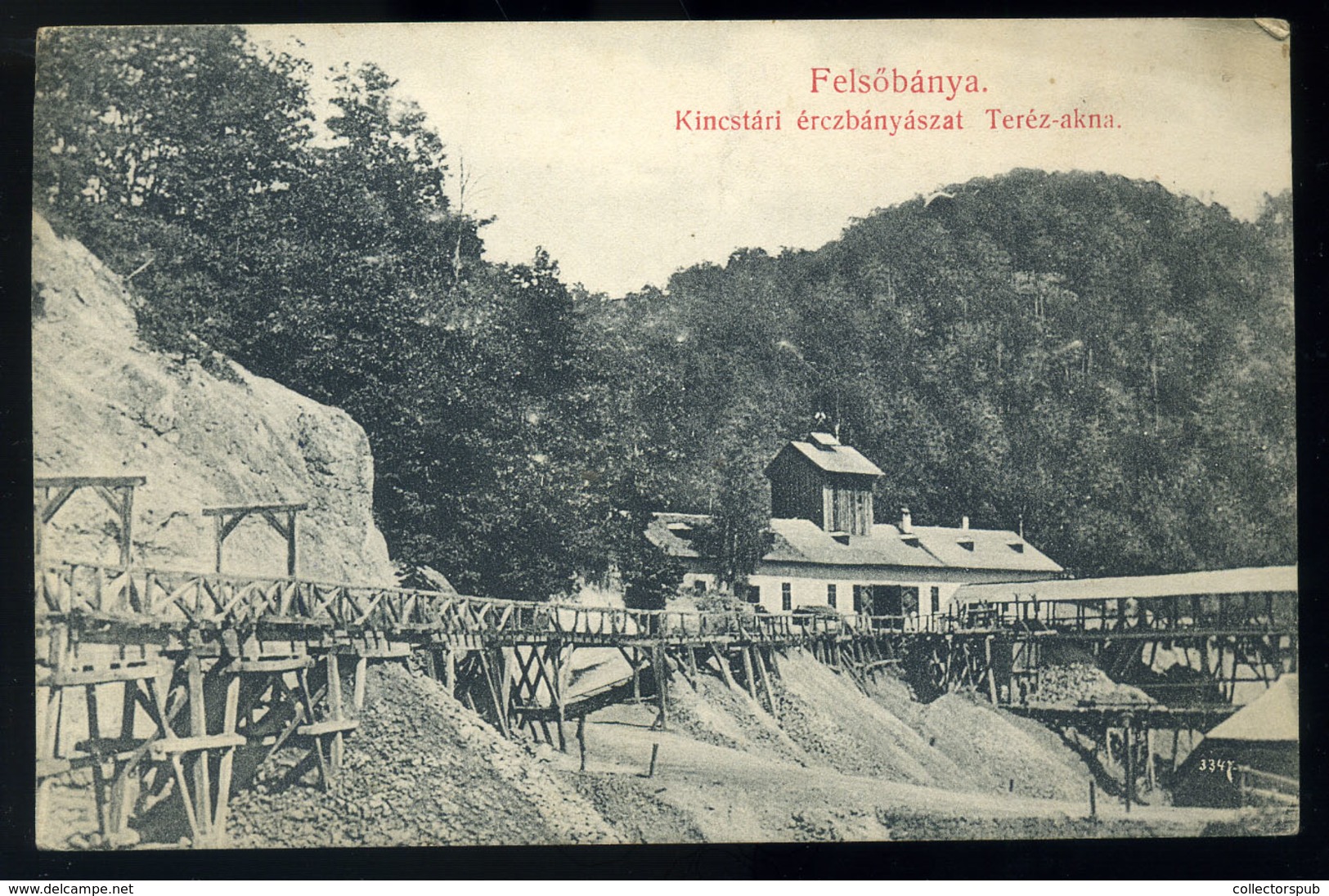 FELSŐBÁNYA 1915. Teréz Akna, Királyi érczbányászat, Régi Képeslap - Hungary