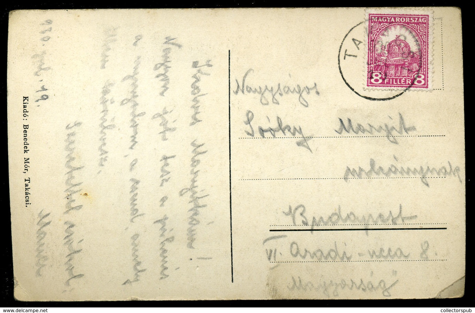 TAKÁCSI 1928.  Régi Képeslap  /  Vintage Pic. P.card - Hongrie