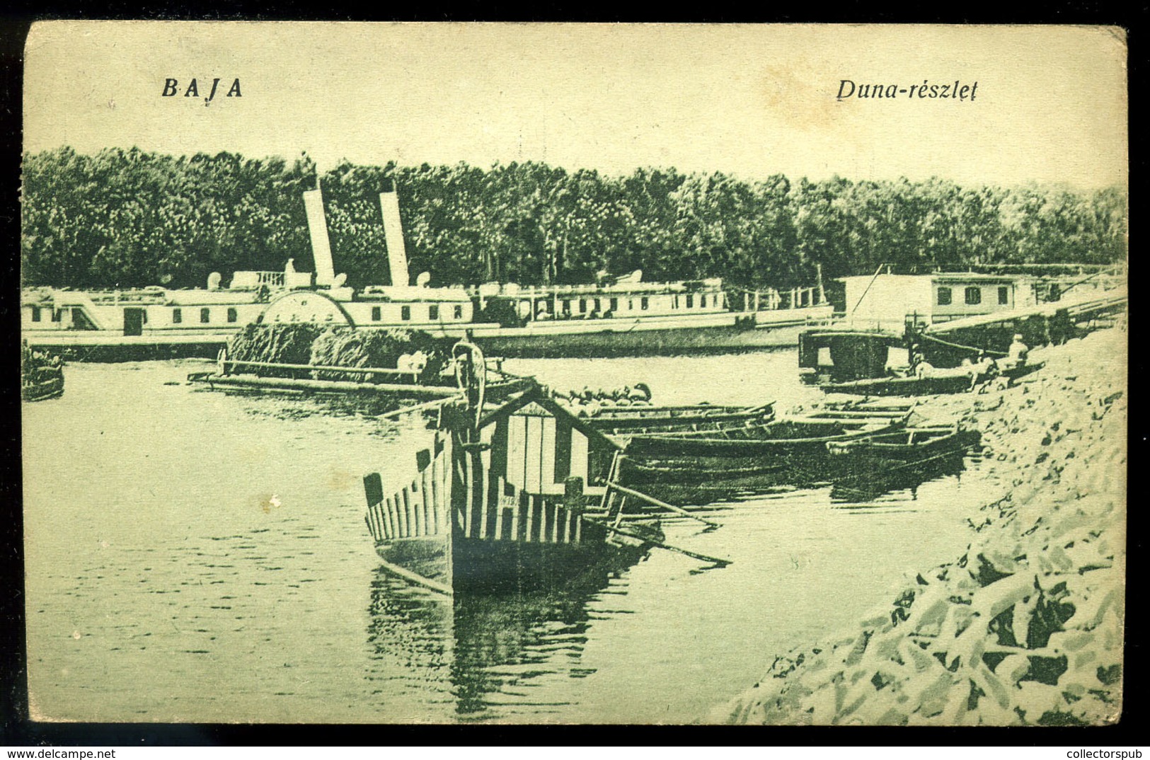 BAJA 1922. Régi Képeslap, Kivésett, Megszállási Bélyegzéssel  /  Vintage Pic. P.card Erased Occupation Pmk - Ungarn