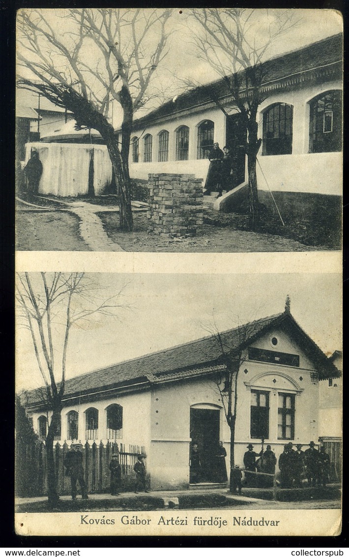 NÁDUDVAR 1915. Kovács Gábor Artézi Fürdője, Régi Képeslap  /  Thermal Bath Vintage Pic. P.card - Ungarn