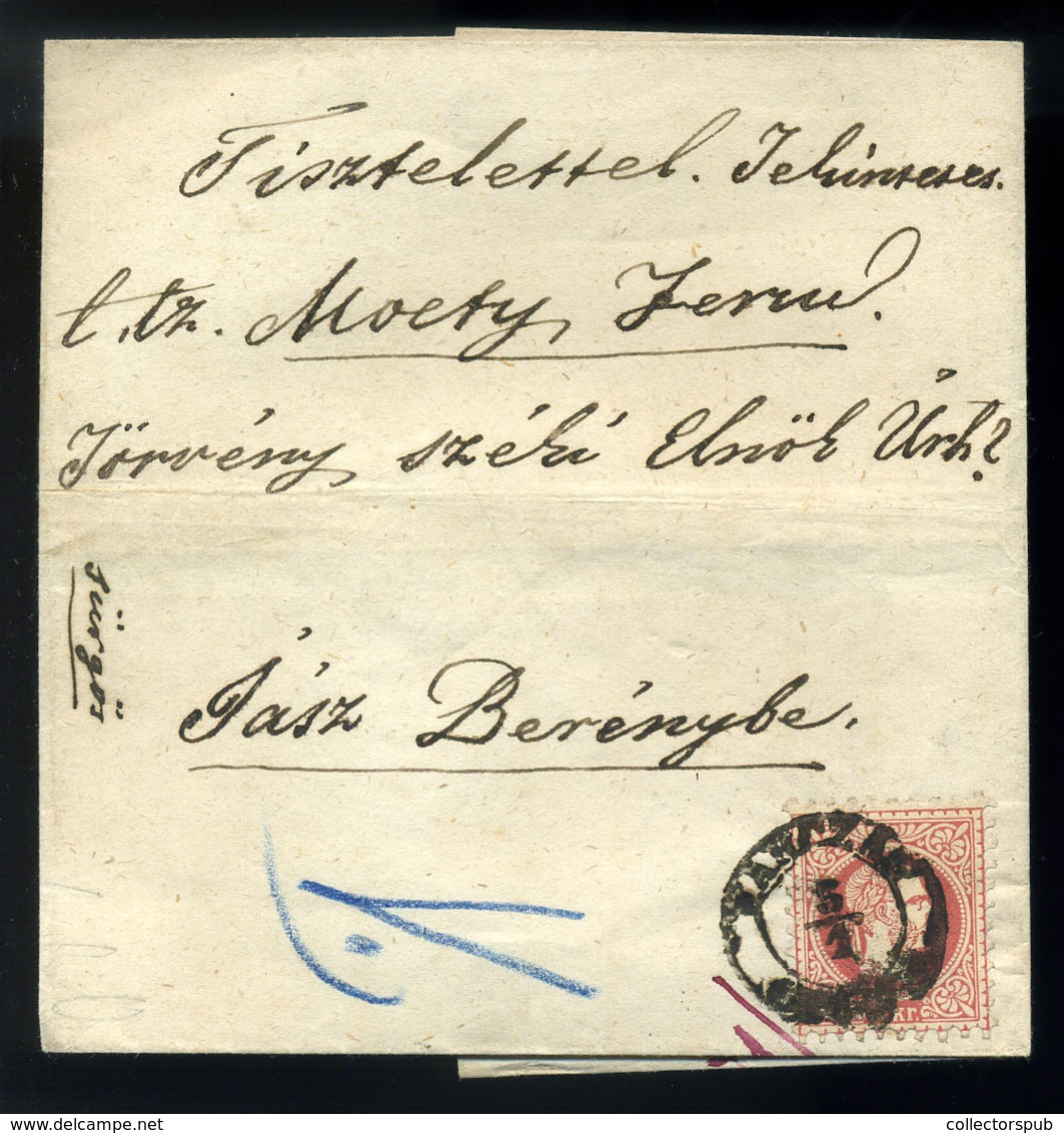 KARCAG 1870. 5Kr-os Levél Jászberénybe - Used Stamps