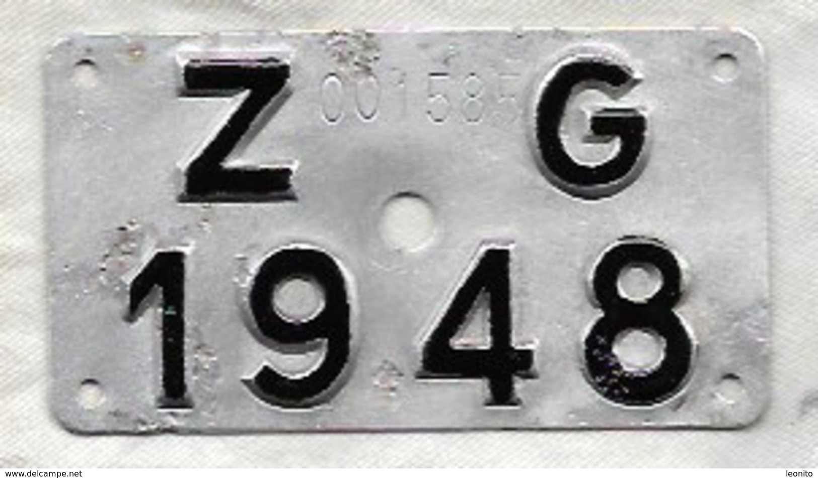 Velonummer Zug ZG 48 - Plaques D'immatriculation