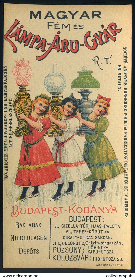 SZÁMOLÓ CÉDULA Régi Reklám Grafika , Kőbánya Lámpagyár   /  Vintage Adv. Graphics BAR TAB, Kőbánya Lamp Factory - Non Classificati