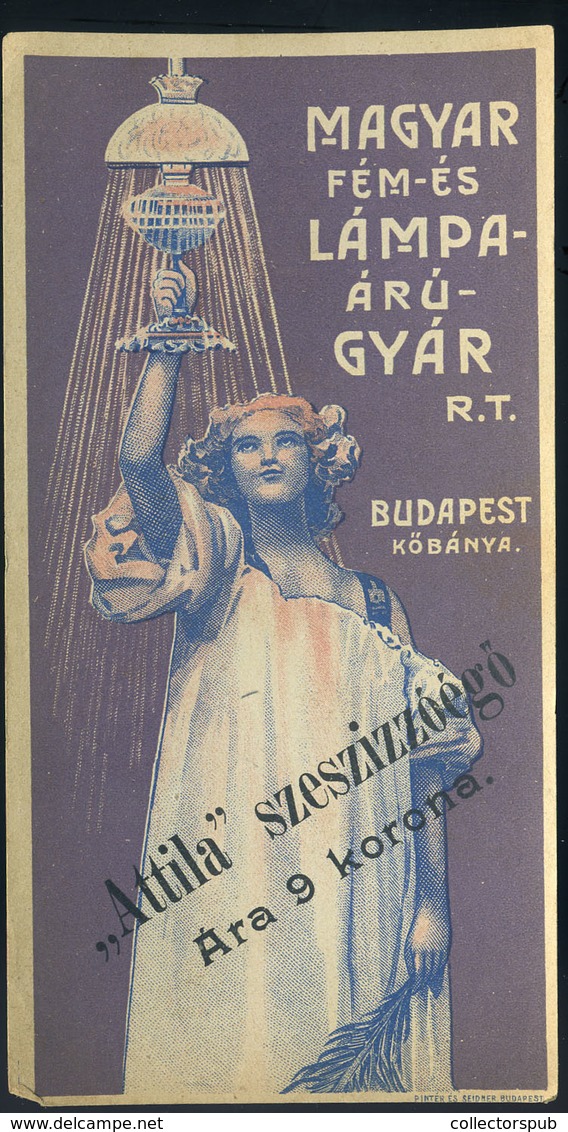 SZÁMOLÓ CÉDULA Régi Reklám Grafika , Kőbánya Lámpagyár   /  Vintage Adv. Graphics BAR TAB, Kőbánya Lamp Factory - Non Classés