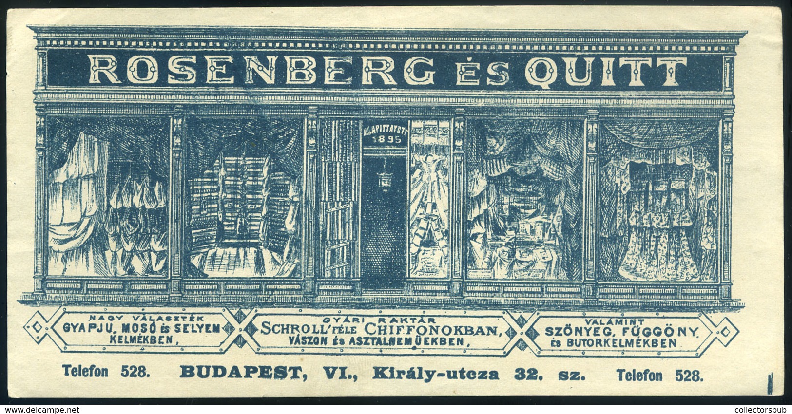 SZÁMOLÓ CÉDULA Régi Reklám Grafika , Rosenberg és Quitt  /  Vintage Adv. Graphics BAR TAB, Rosenberg And Quitt - Non Classificati