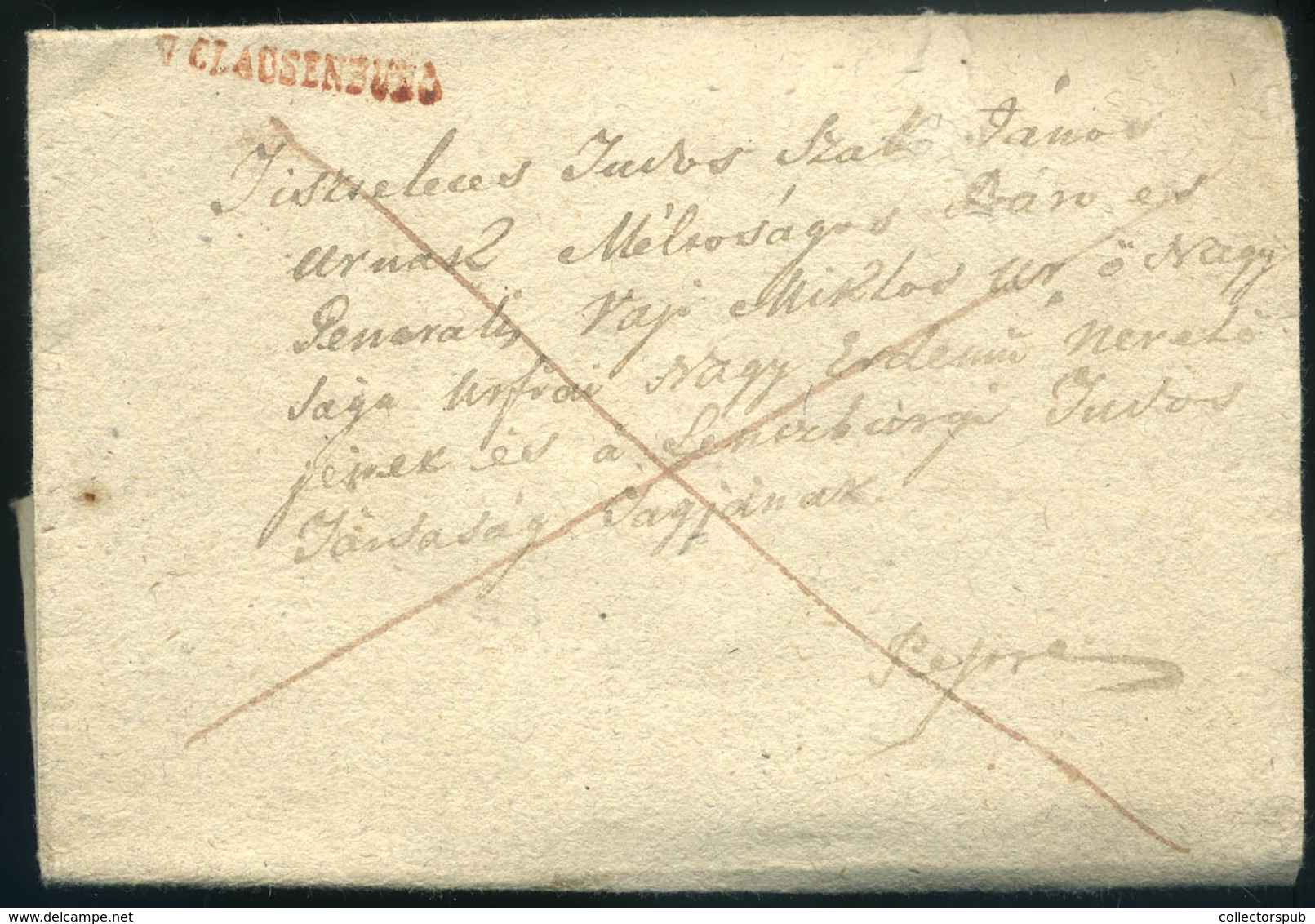 KOLOZSVÁR 1820.  Portós Levél, Szép Magyar Nyelvű Tartalommal, Piros Bélyegzéssel (G:300P) - ...-1867 Prephilately