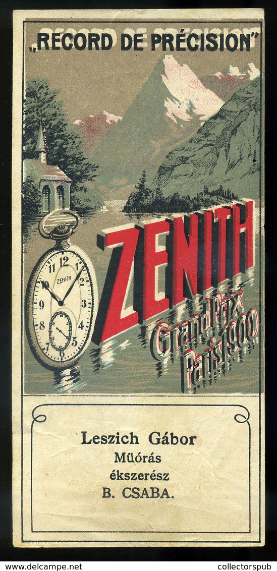 SZÁMOLÓ CÉDULA  Régi Reklám Grafika , Leiszich Gábór órás, ékszerész Békéscsaba  /  Vintage Adv. Graphics BAR TAB, Gábor - Zonder Classificatie