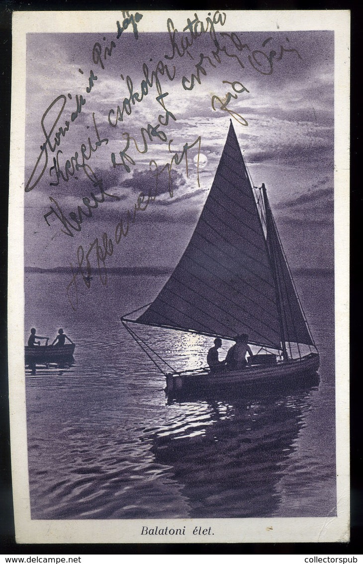 VESZPRÉM 1936. Képeslap Firenzébe Küldve, Poste Restante, Portózva  /  1936 Vintage Pic. P.card To Florence , Postage Du - Ohne Zuordnung