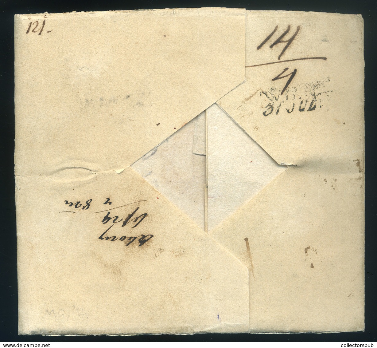 BÁNHALMA 1834. Ajánlott, Portós Levél, Tartalommal Bécsbe Küldve - ...-1867 Prephilately