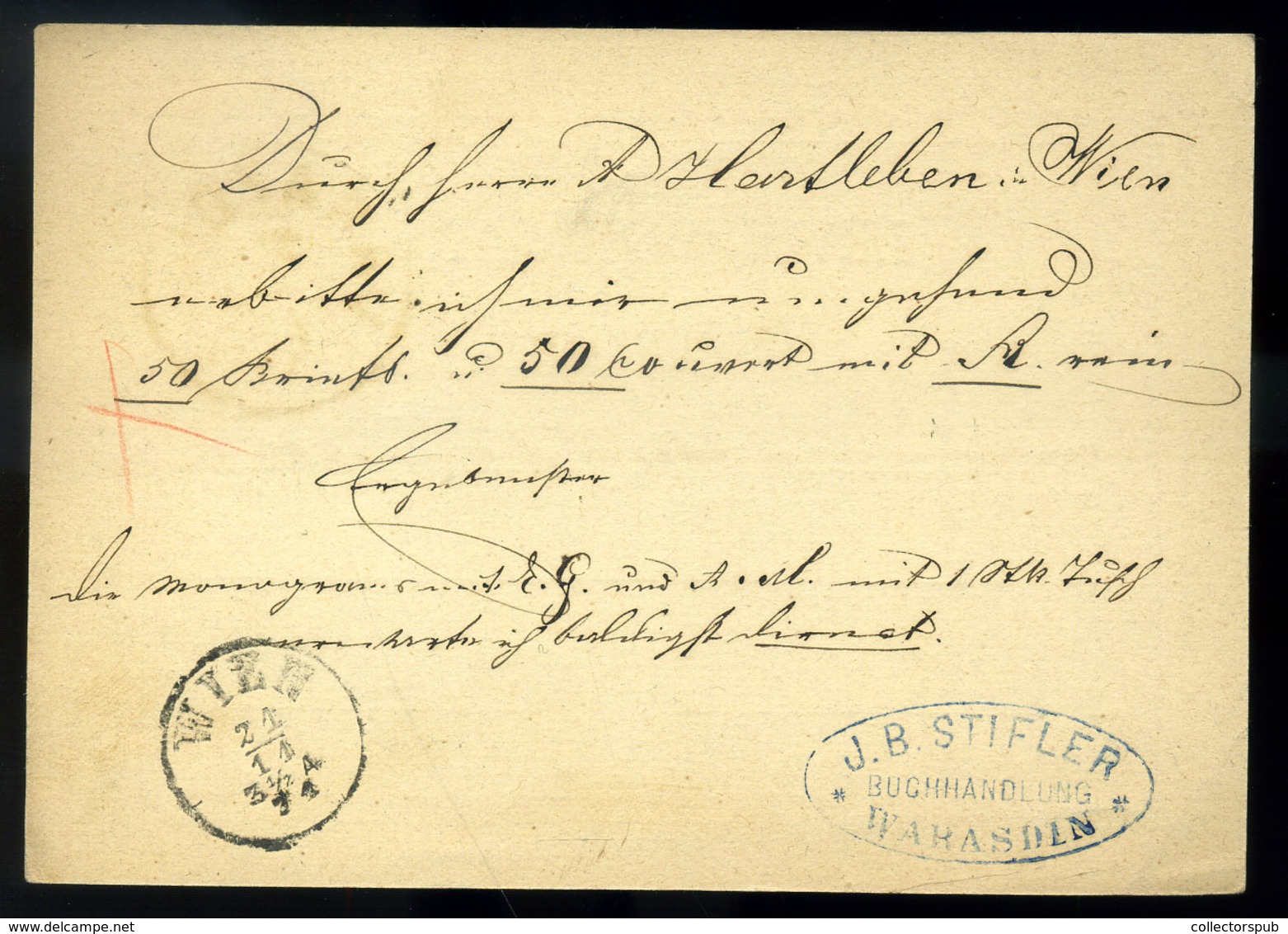 VARAZDIN 1871. Díjjegyes Levlap, Szép Bélyegzéssel Bécsbe Küldve  /  Stationery P.card Nice Pmk To Vienna - Croatia