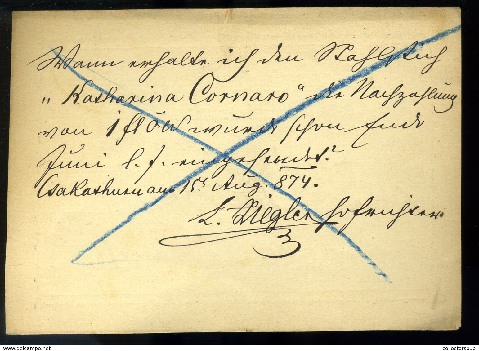 CSÁKTORNYA 1874. Díjjegyes Levlap, Szép Bélyegzéssel Pestre Küldve  /  1874 Stationery P.card Nice Pmk To Pest - Kroatië