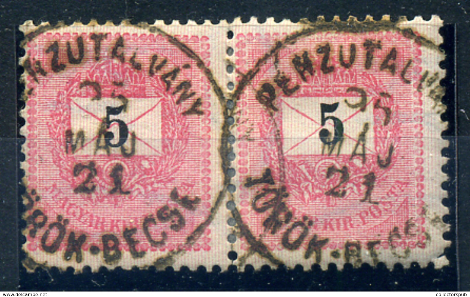 TÖRÖKBECSE 5Kr Pár, Szép  Pénzutalvány Bélyegzés - Used Stamps